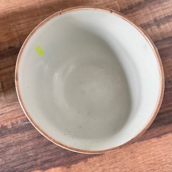 Vintage Otagiri Ceramic Japanese Teapot With 4 Cups Rattan Handle White Blue - Picture 7 of 15